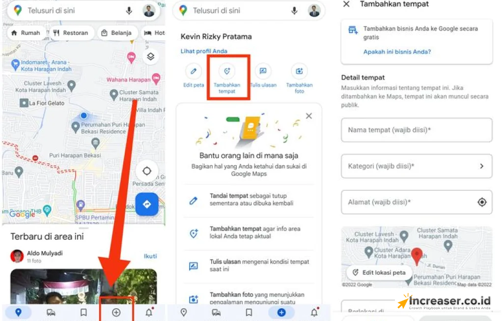 cara menambah lokasi di google maps