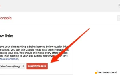 disavow link di google search console