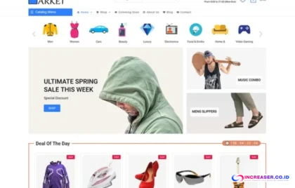 template website toko online wordpress