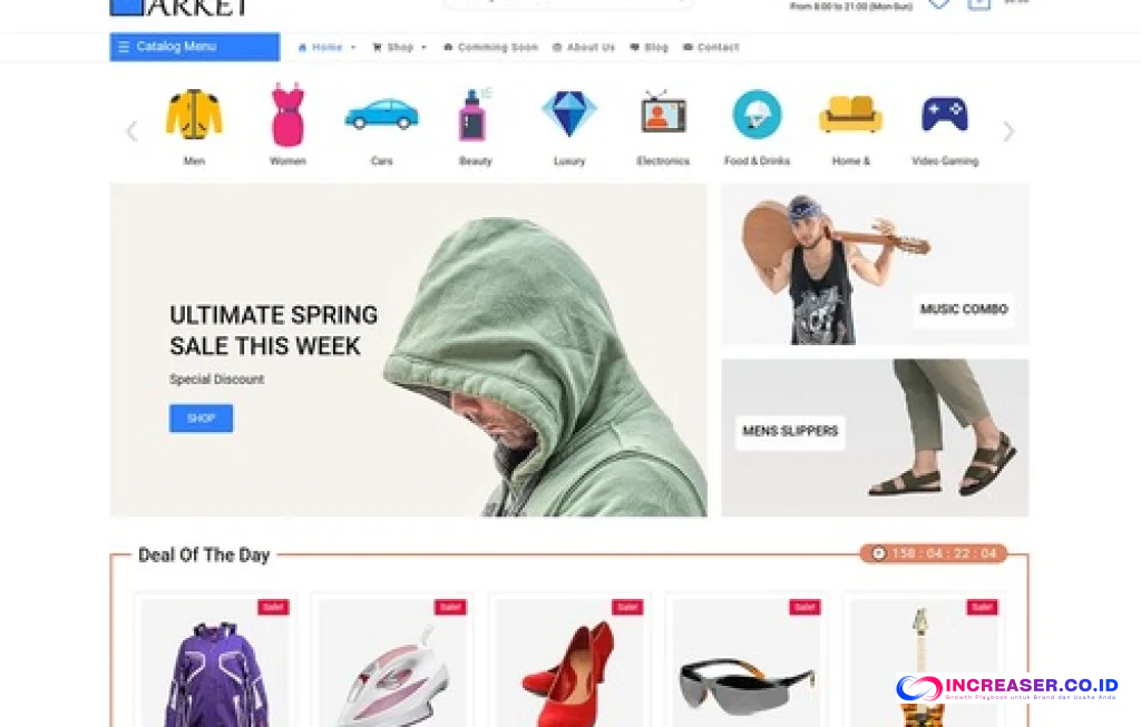 template website toko online wordpress