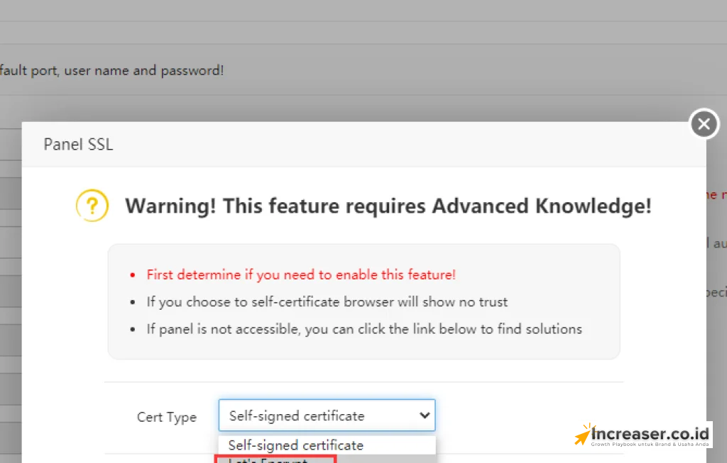 tampilan dashboard aaPanel
